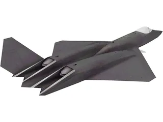 Northmann YF-23 Black Widow II 3D Model preview