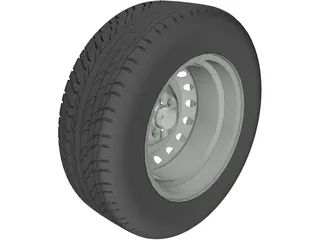 Wheel VAZ 2106 3D Model preview