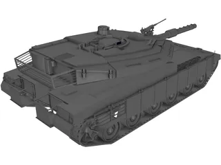 Merkava Tank 3D Model preview