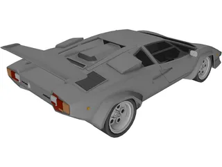 Lamborghini Countach LP500 3D Model preview