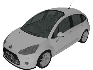 Citroen C3 (2010) 3D Model preview