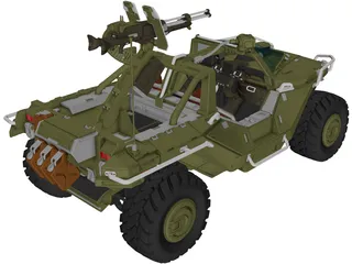 M12 FAV Warthog 3D Model preview