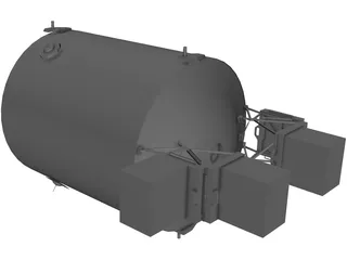 ISS Columbus module 3D Model preview