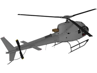 Eurocopter AS-350 3D Model preview