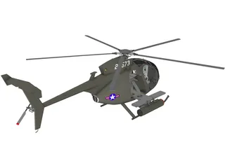 MD Helicopters MH-6 Little Bird 3D Model preview