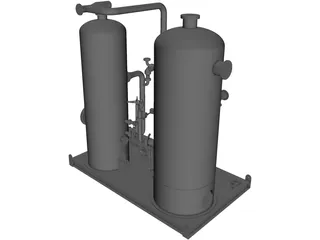 Vent Scrubber Skid 3D Model preview