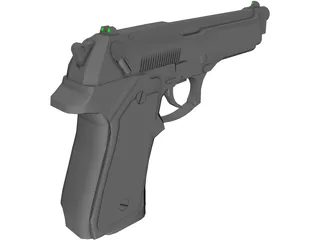 Beretta M9 3D Model preview