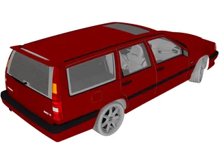 Volvo 850 R (1997) 3D Model preview