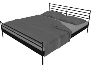 Bed Double 3D Model preview