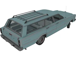 Ford Country Squire (1966) 3D Model preview