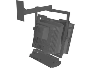 LG TV with Support 3D Model preview