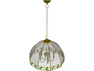 Luster Lamp 3D Model preview