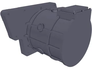 EV Motor 3D Model preview