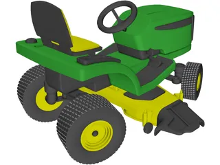 Lawnmower Sit-On 3D Model preview