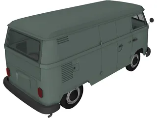 Volkswagen Kombi Type 2 3D Model preview