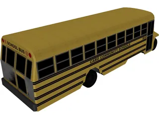 School Bus 3D Model preview