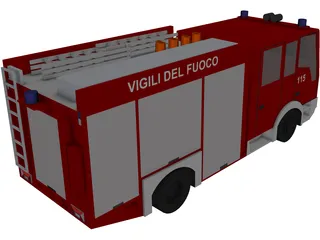 Iveco Firetruck 3D Model preview