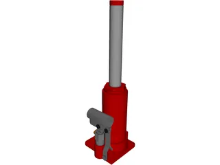 Hydraulic Jack 3D Model preview