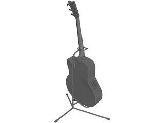 Guitar Yamaha 340 3D Model preview
