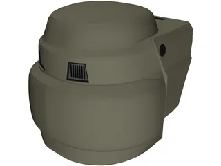 Commander Faie Helmet 3D Model preview