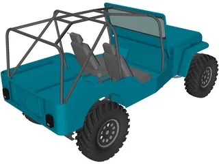 Jeep Willys Long (1945) 3D Model preview