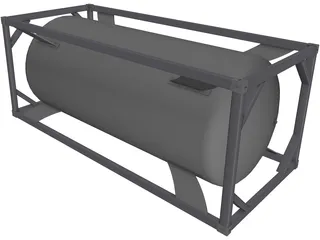 Container Tank Frame 20ft 3D Model preview