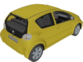 Toyota Aygo (2013) 3D Model preview