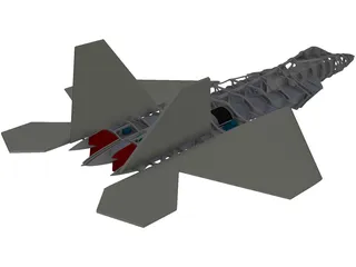 F-22 Raptor RC 3D Model preview