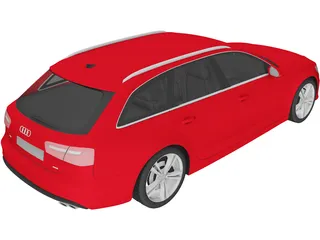 Audi S6 Avant (2013) 3D Model preview