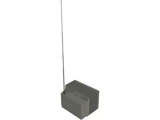 Small Portable TV 3D Model preview