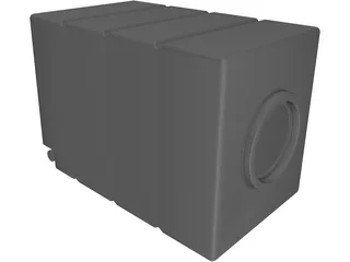 Square Water Tank 3D Model preview