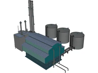 Oil Tank 3D Model preview