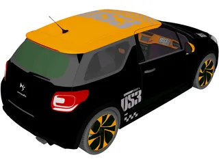 Citroen DS3 Racing (2011) 3D Model preview