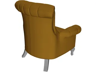 Single Sofa 3D Model preview