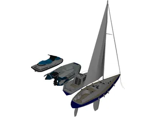 Boats Collection 3D Model preview
