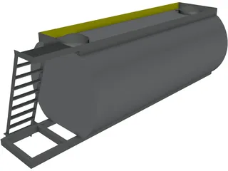 Oil Tanker Body 3D Model preview