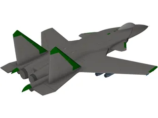 Sukhoi S-37 Berkut Jet 3D Model preview