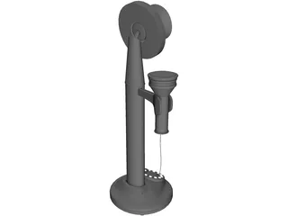 Vintage Telephone 3D Model preview