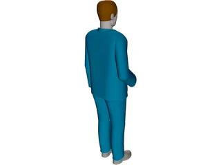 Man Worker 3D Model preview
