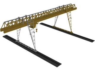Gantry Crane 3D Model preview