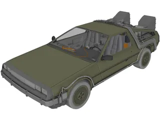 DMC DeLorean (1980) 3D Model preview