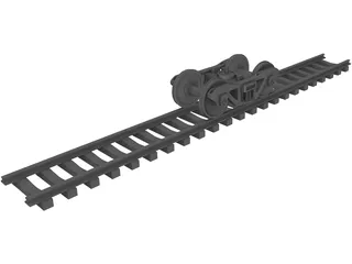 Freight Bogie 3D Model preview