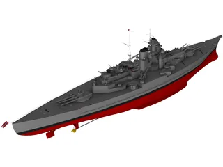 Scharnhorst-class Battleship 3D Model preview