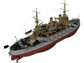 Kearsarge class Battleship 3D Model preview
