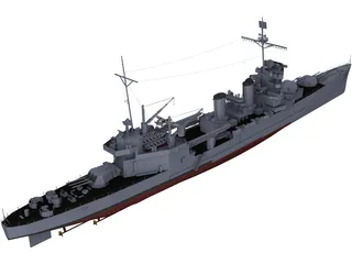 New Orleans class Heavy Cruiser 3D Model preview