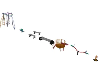 Playground Equipment 3D Model preview