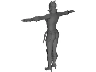 Cat Woman 3D Model preview