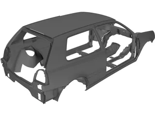 Volkswagen Golf Body 3D Model preview