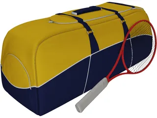 Racket Bag 3D Model preview
