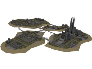 City Island 3D Model preview